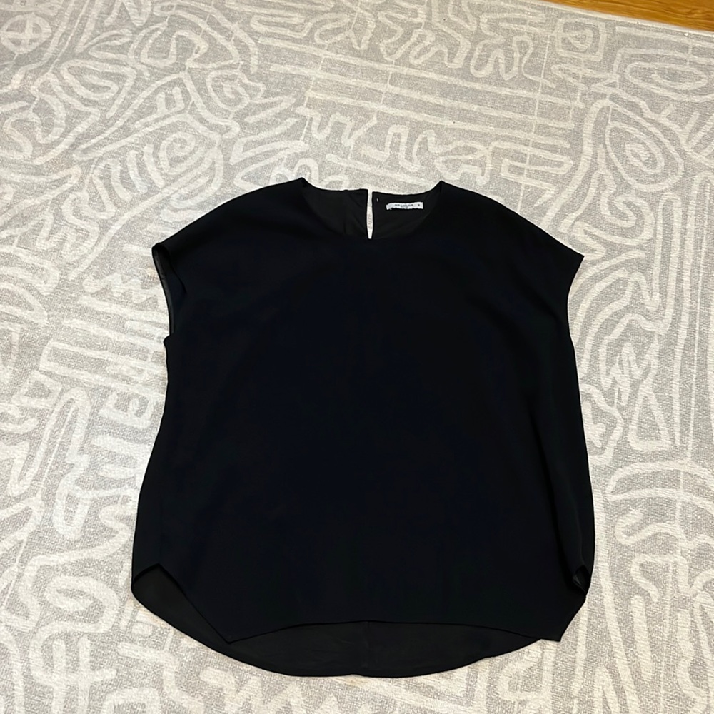 MM Lafleur short sleeve lined crepe blouse